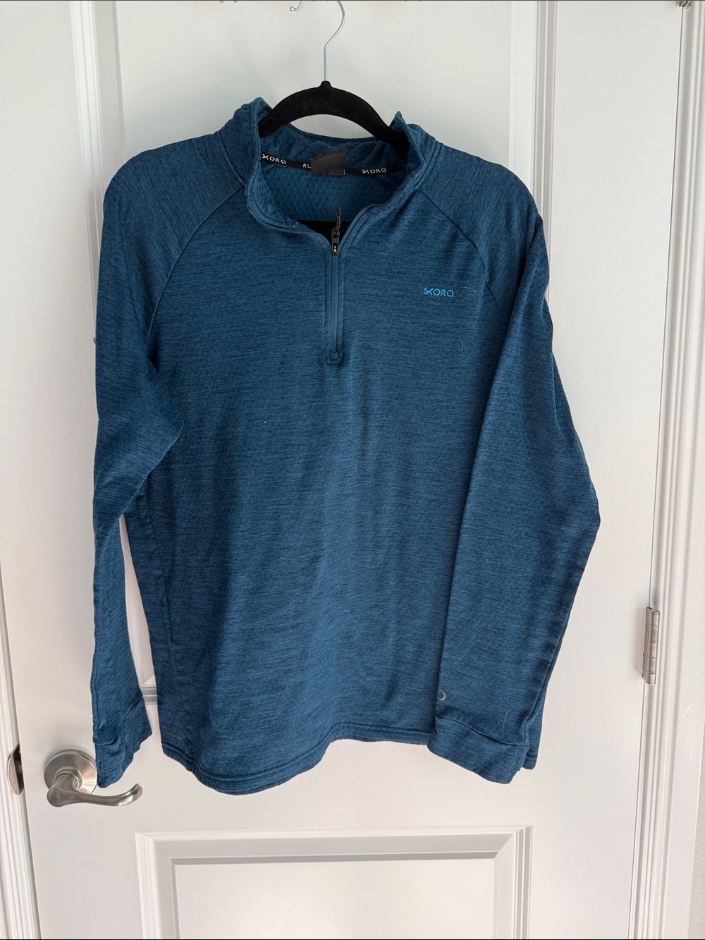 Skora Men's Blue Quarter-Zip Performance Sweater